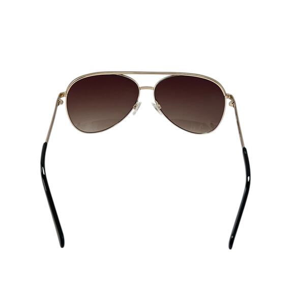 Quay Australia Vivienne Aviator Sunglasses Gold Brown